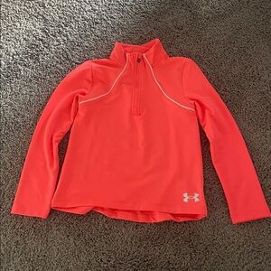 Under Armour Bright Coral Quarter-Zip Top